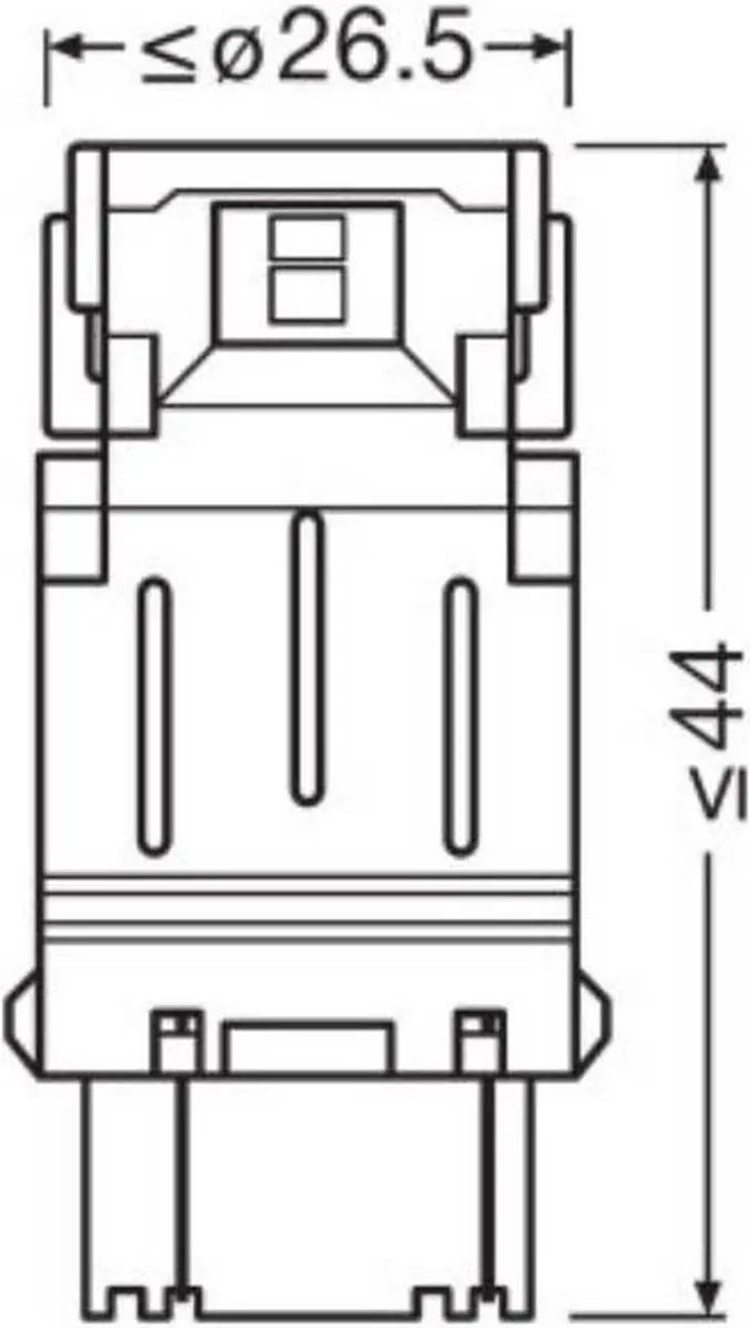 Osram P27/7W LED Retrofit Rood 12V - 2 Stuks