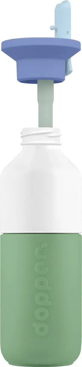 Dopper Steel Drinkfles 350ml - Fresh Green - Flip Straw - 1 Stuks