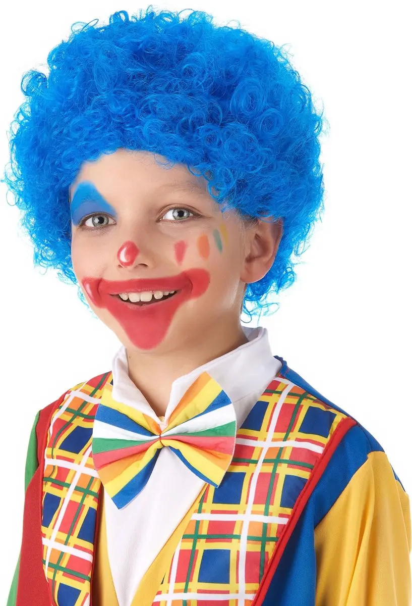 Carnival Toys Blauwe Clown Pruik