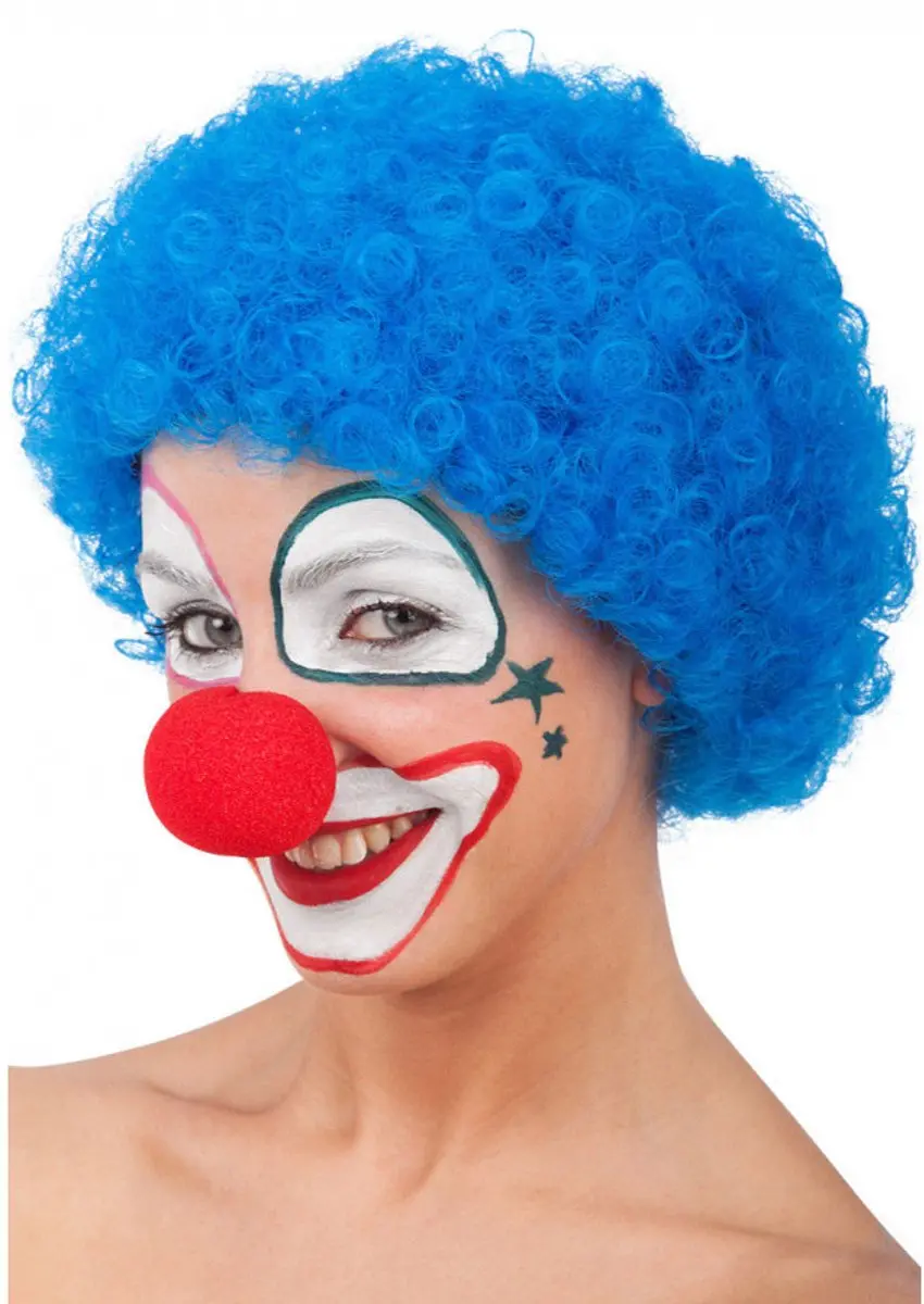 Carnival Toys Blauwe Clown Pruik
