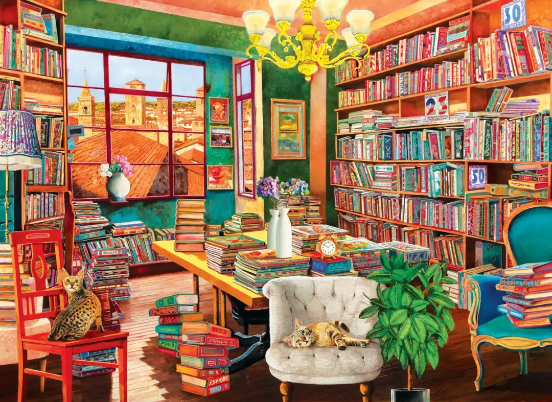 Eurographics De Oude Bibliotheek Legpuzzel 1000 Stuks - Borelli Guido - eu6000-5888