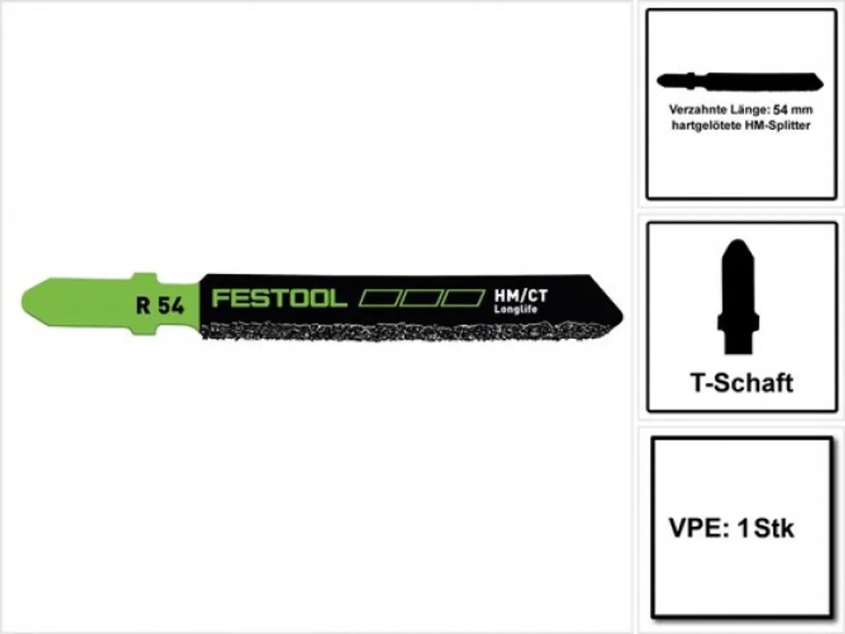 Festool R 54 G Riff Decoupeerzaagblad 204344 - Keramiek/Tegels