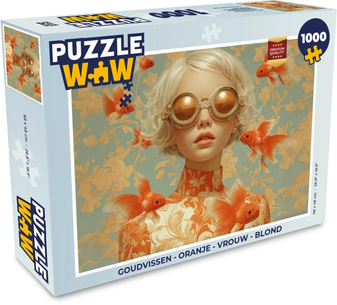 PuzzleWow Goudvissen Legpuzzel 1000 Stuks