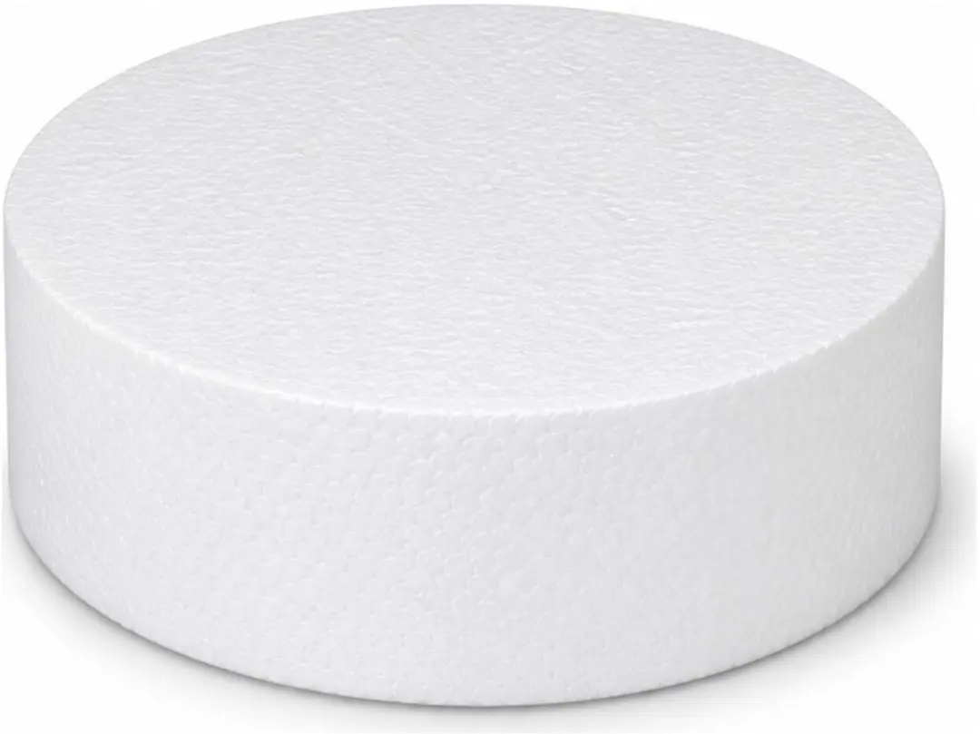 Bellatio Design Piepschuim Cirkels 6 Stuks - D15 x 4cm Wit