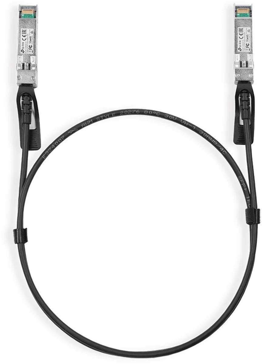 TP-Link TL-SM5220-1M Glasvezelkabel SFP+ DAC - Zwart