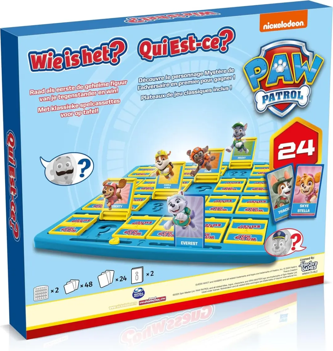 Asmodee Paw Patrol Wie is het? Bordspel - 6 Spelers - Meerkleurig