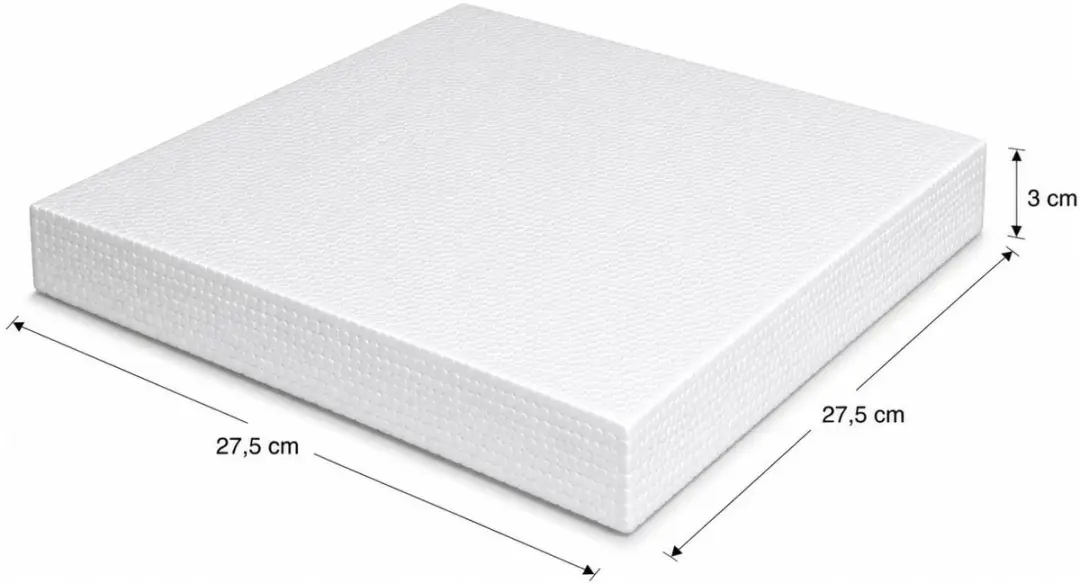 Bellatio Design Piepschuim Vorm Vierkant 27,5x27,5x3cm - Wit