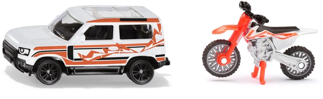 SIKU 1114 Land Rover Defender met KTM Moto