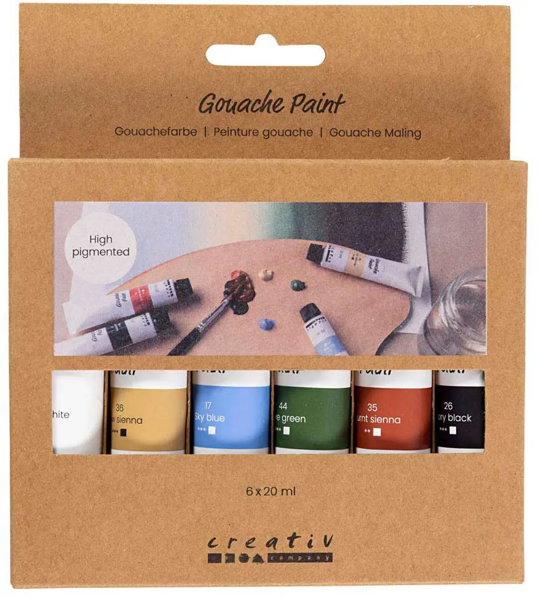 Creativ Company Gouacheverf Natuurlijke Kleuren - 6x20ml