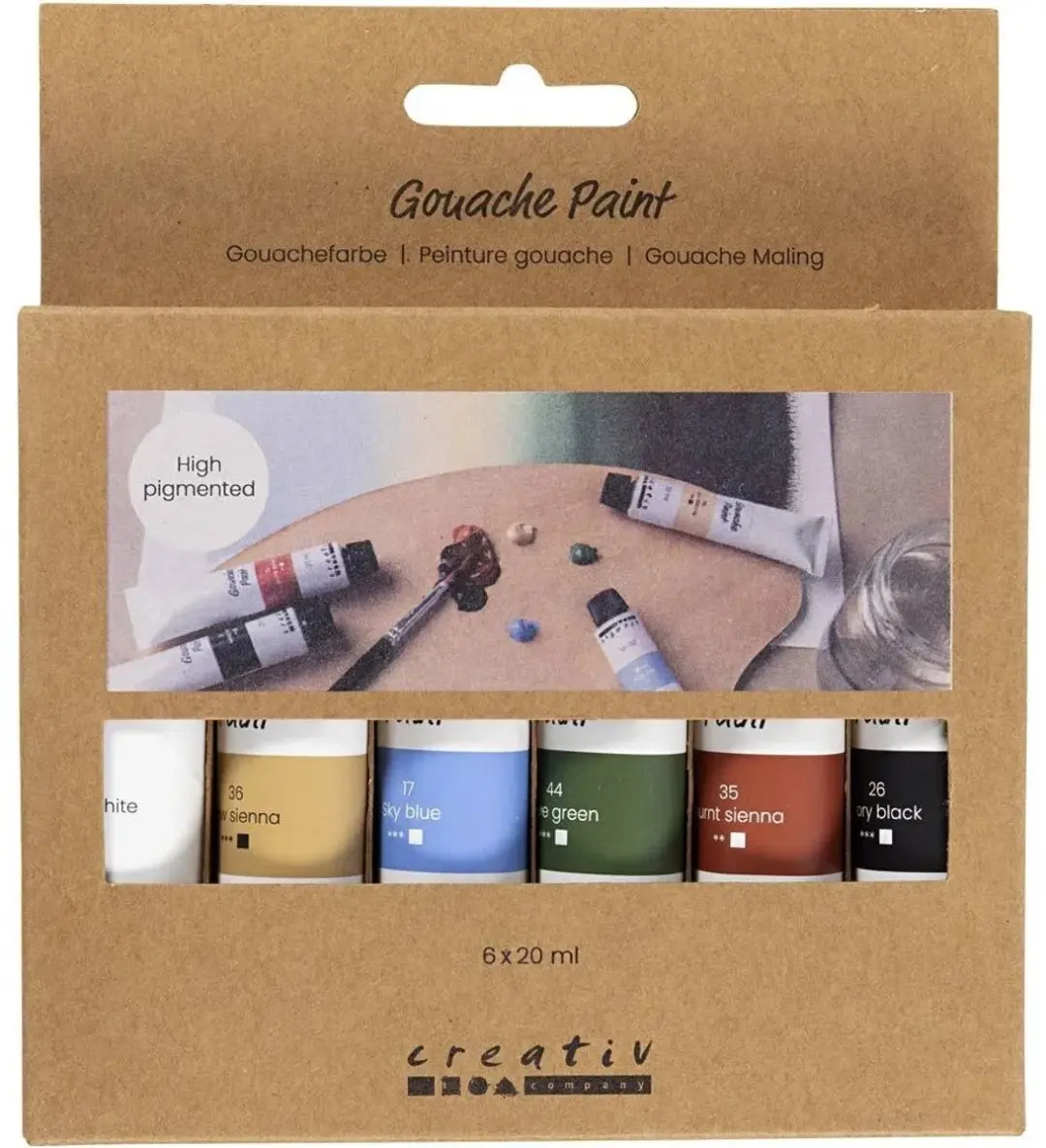 Creativ Company Gouacheverf Natuurlijke Kleuren - 6x20ml