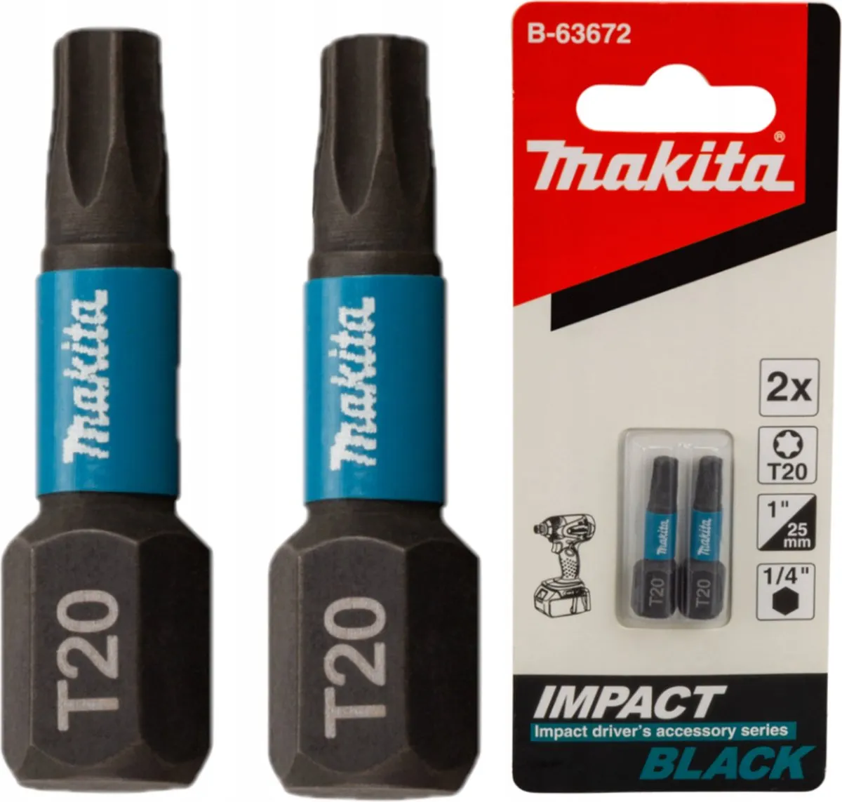 Makita T20 Slagschroefbit B-63672 - 2 Stuks