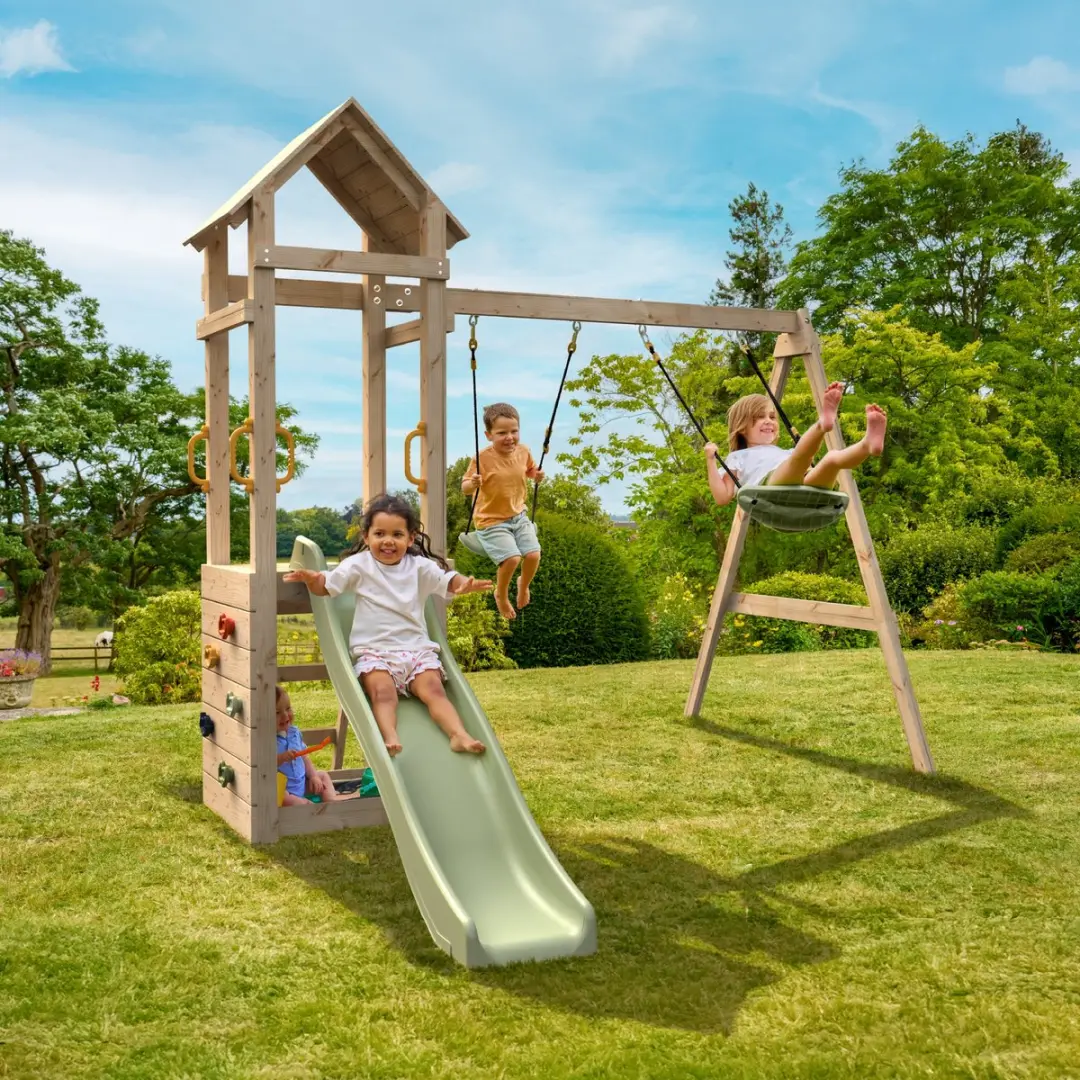 TP Toys Plaqueminier Speeltuin - Kakigroen/Bruin - H240cm