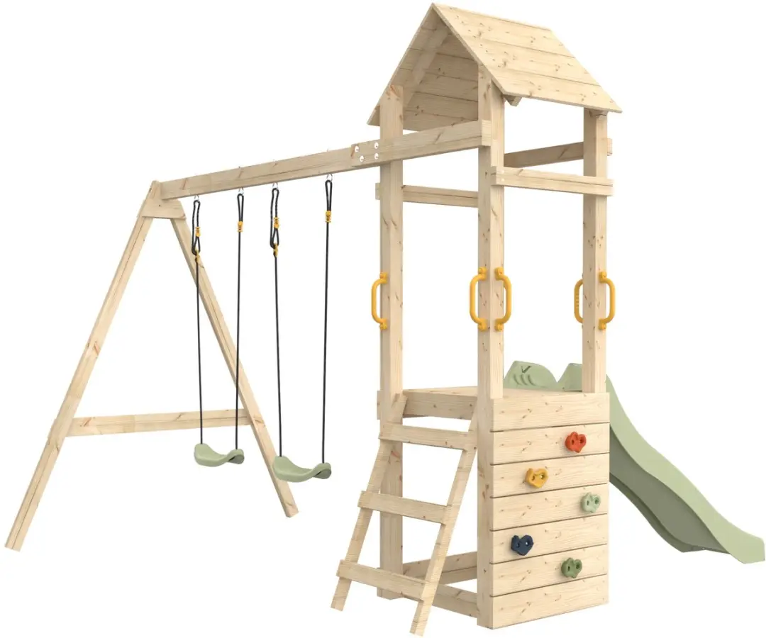 TP Toys Plaqueminier Speeltuin - Kakigroen/Bruin - H240cm