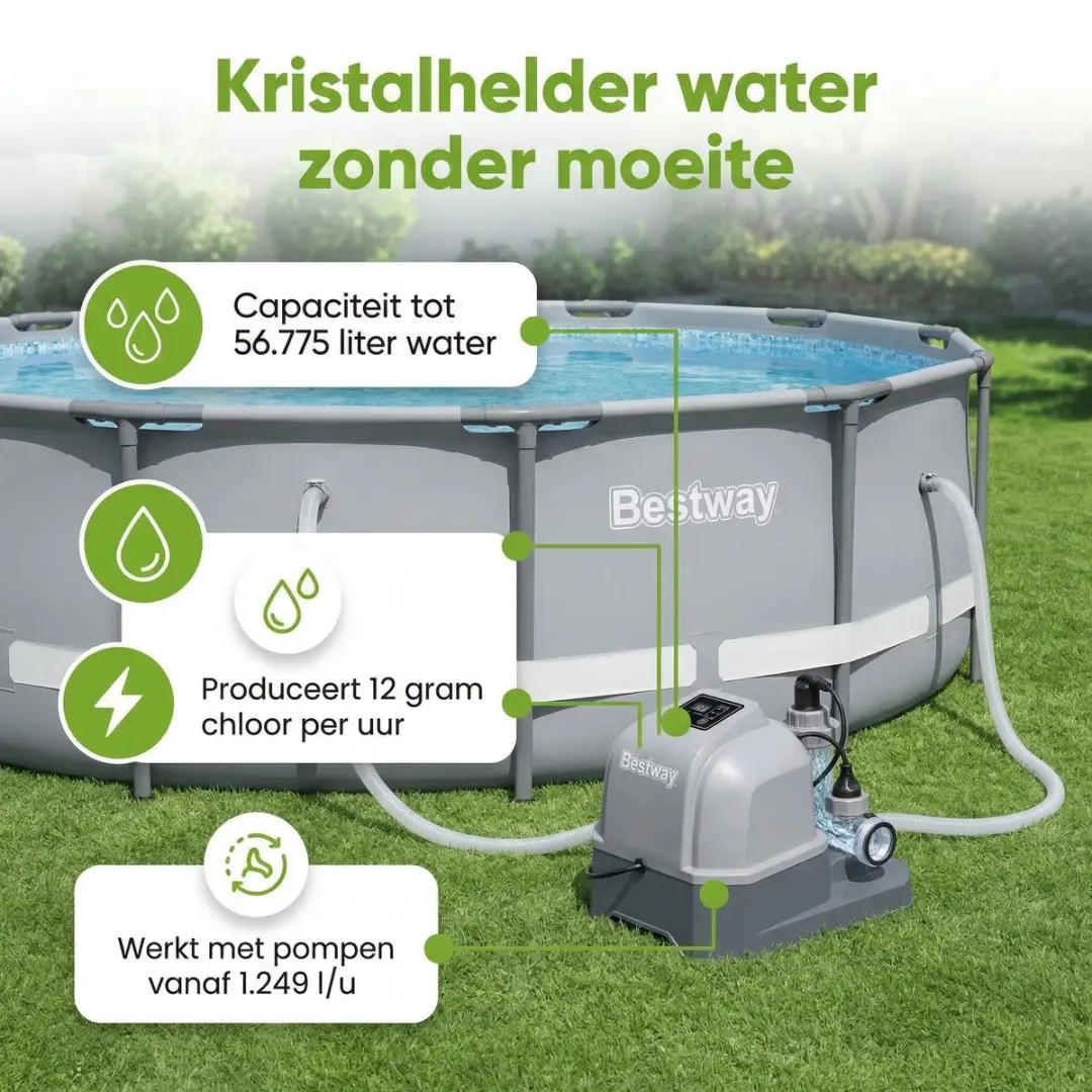 Bestway 58775 Zoutwatersysteem - 56.775 l/u - 38mm
