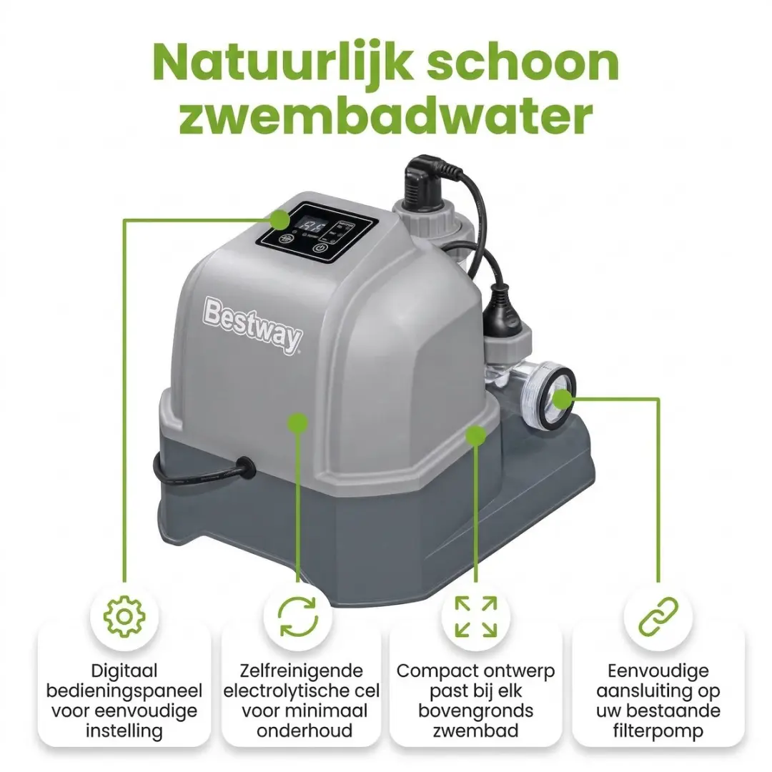Bestway 58775 Zoutwatersysteem - 56.775 l/u - 38mm