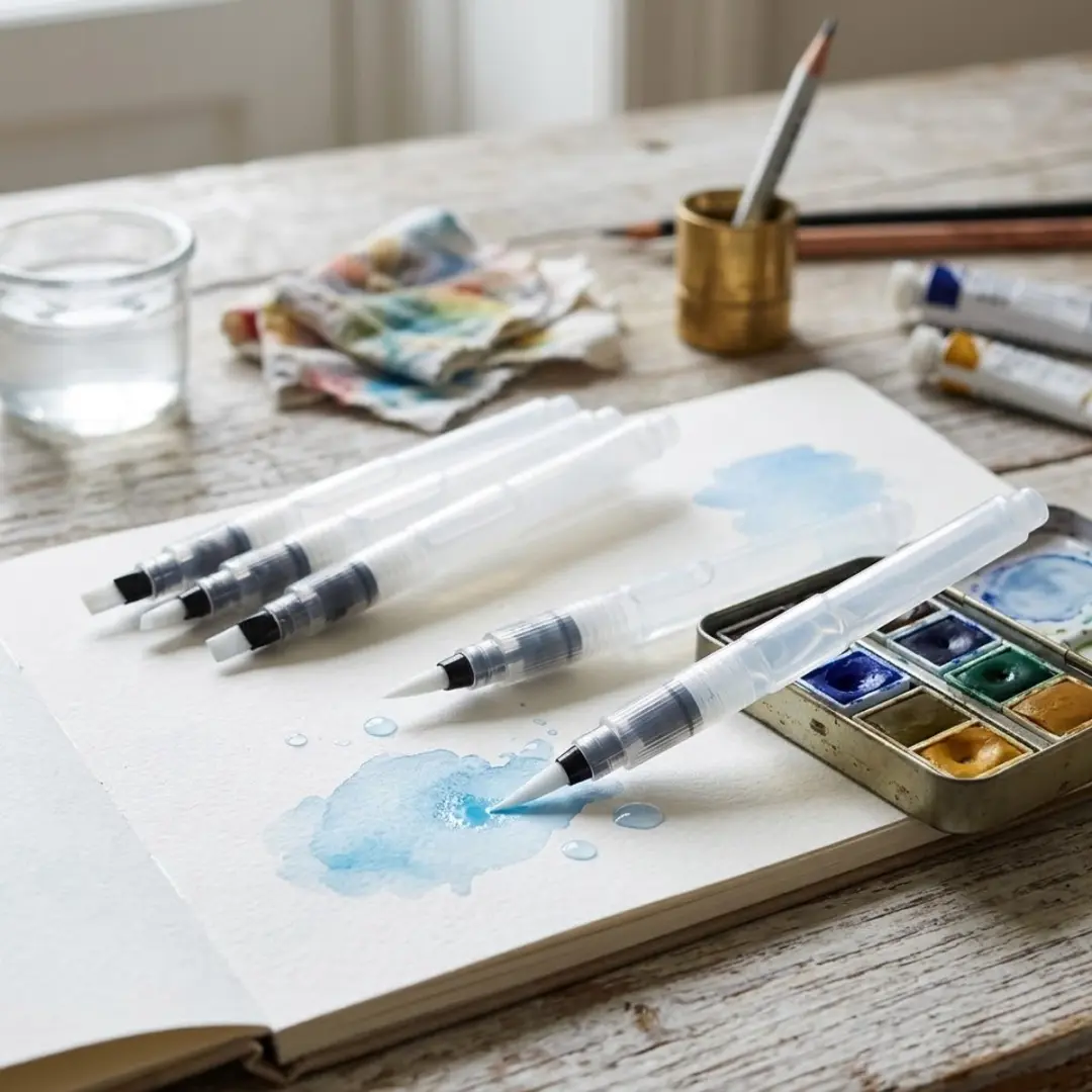 NUVEX Transparante Water Brush Pens Set 6 Stuks