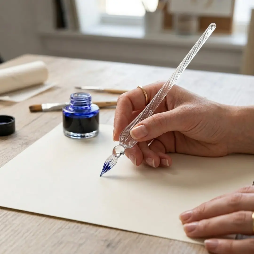 NUVEX Transparant Glazen Kalligrafiepen - Handlettering Set