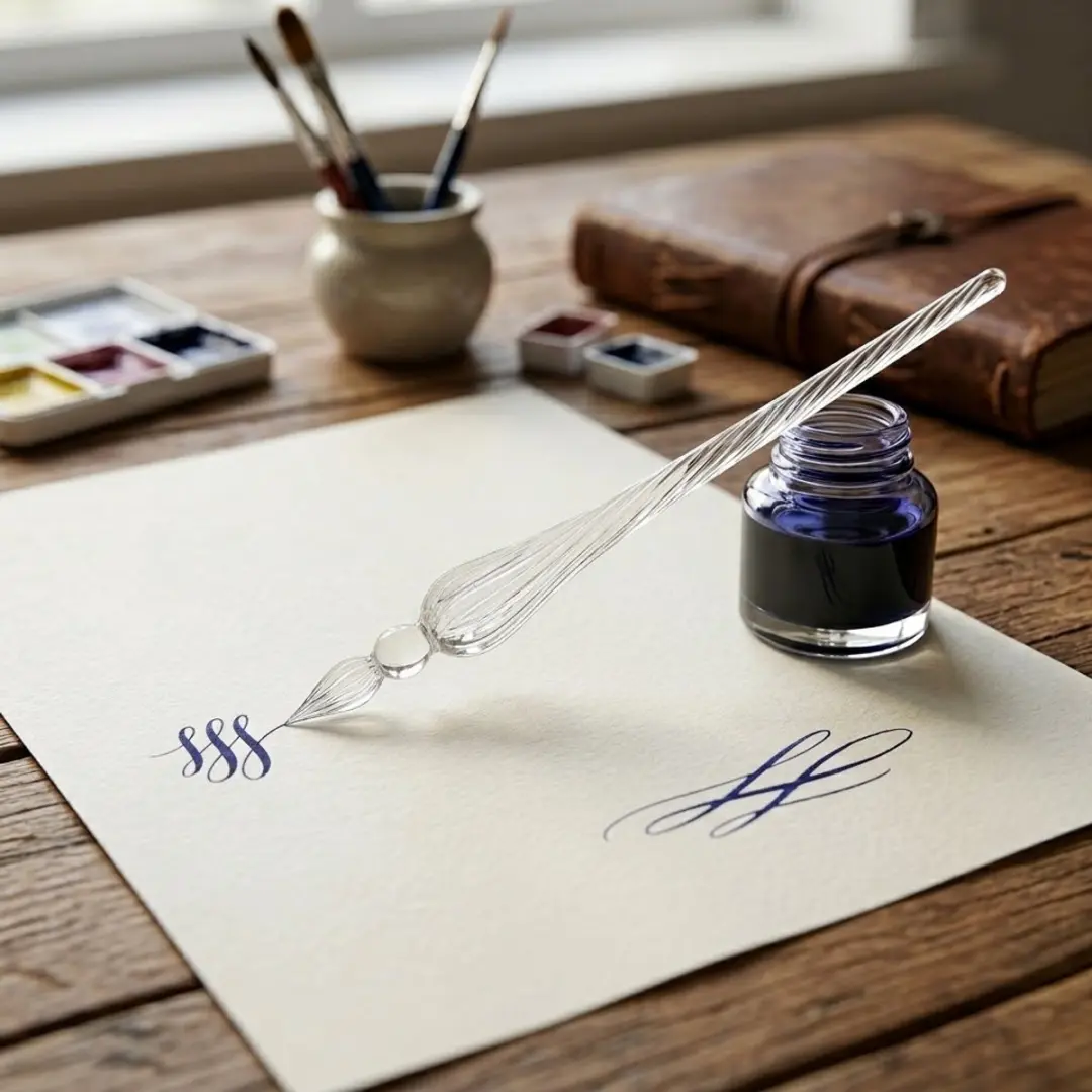 NUVEX Transparant Glazen Kalligrafiepen - Handlettering Set