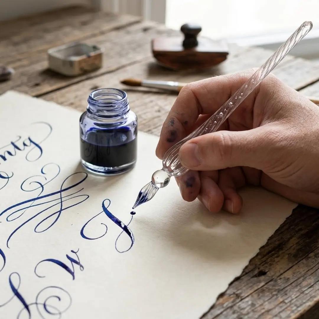 NUVEX Transparant Glazen Kalligrafiepen - Handlettering Set
