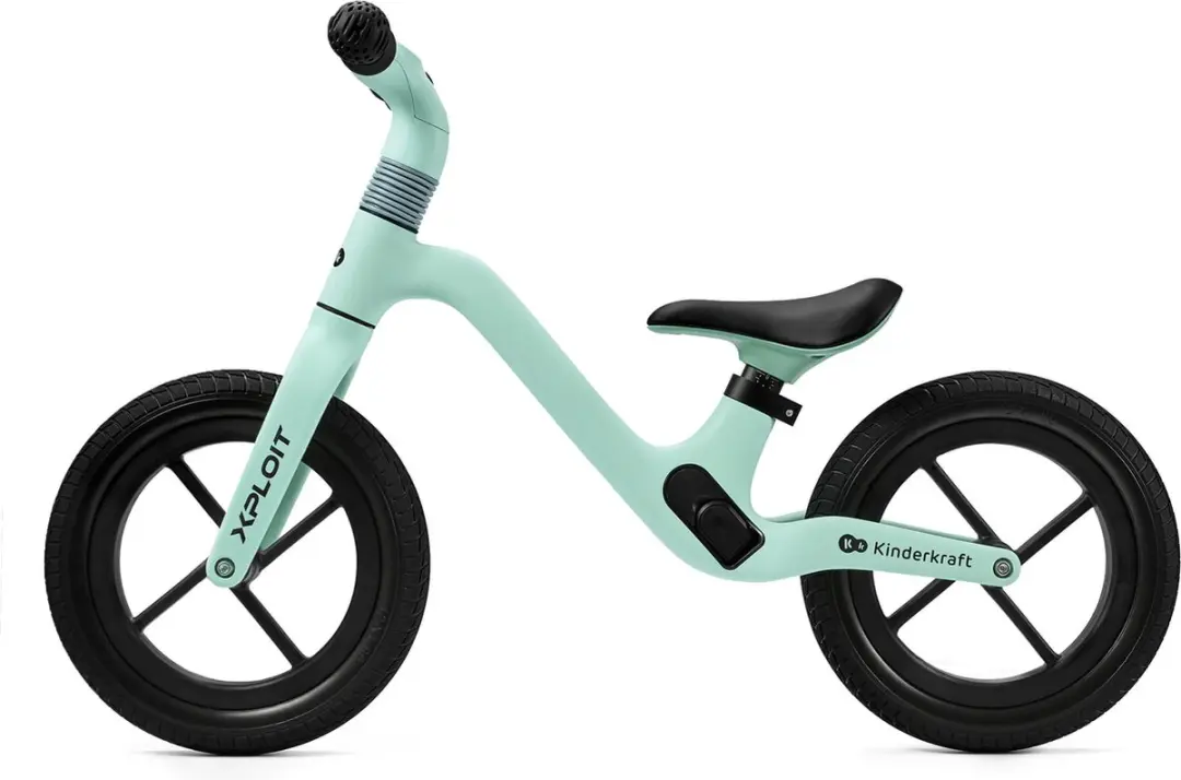 KinderKraft XPLOIT Loopfiets 12" - Verstelbaar - Turkoois