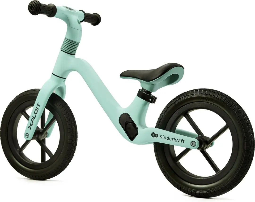 KinderKraft XPLOIT Loopfiets 12" - Verstelbaar - Turkoois