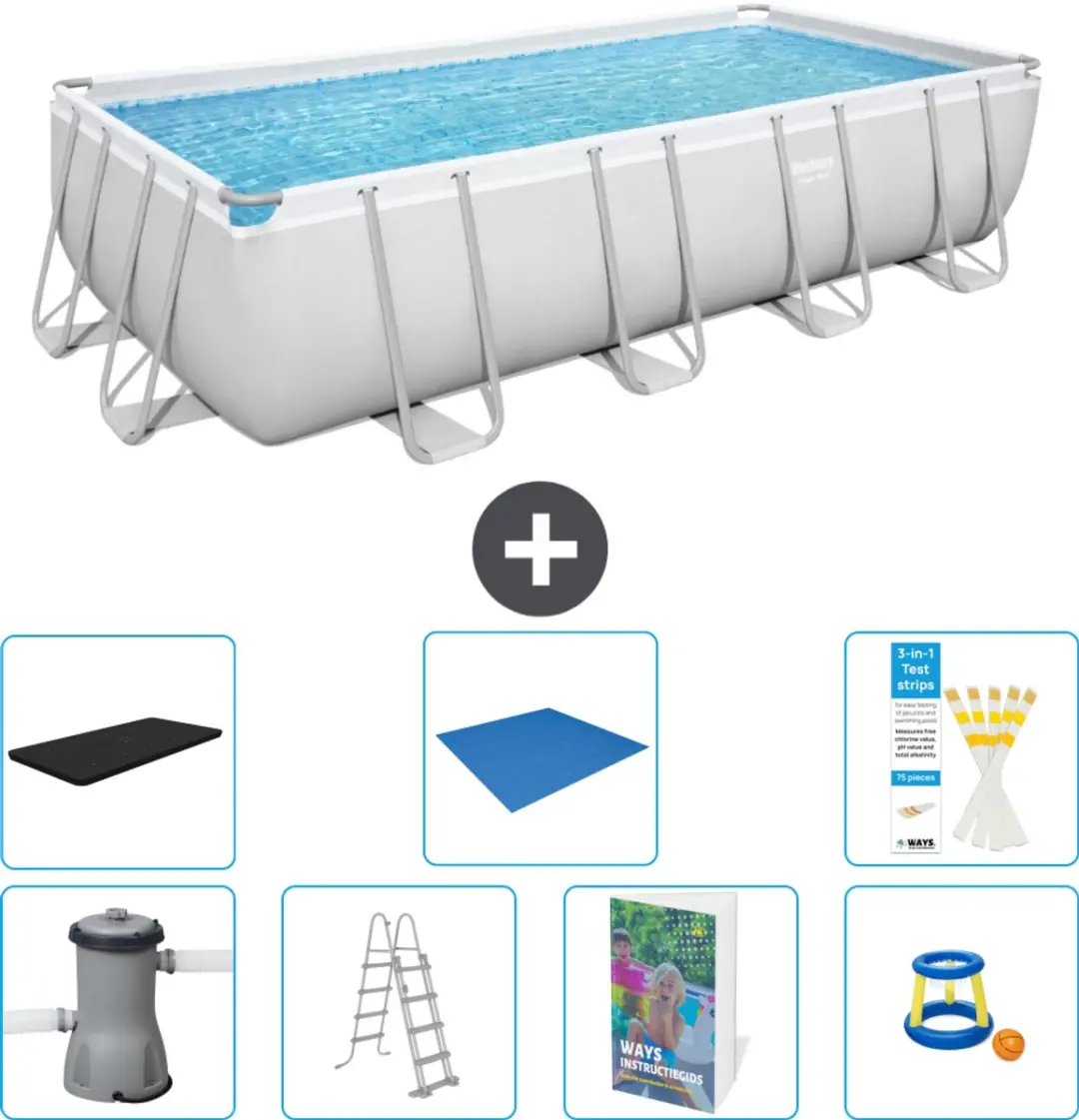Bestway Power Steel Zwembad 488x244x122cm