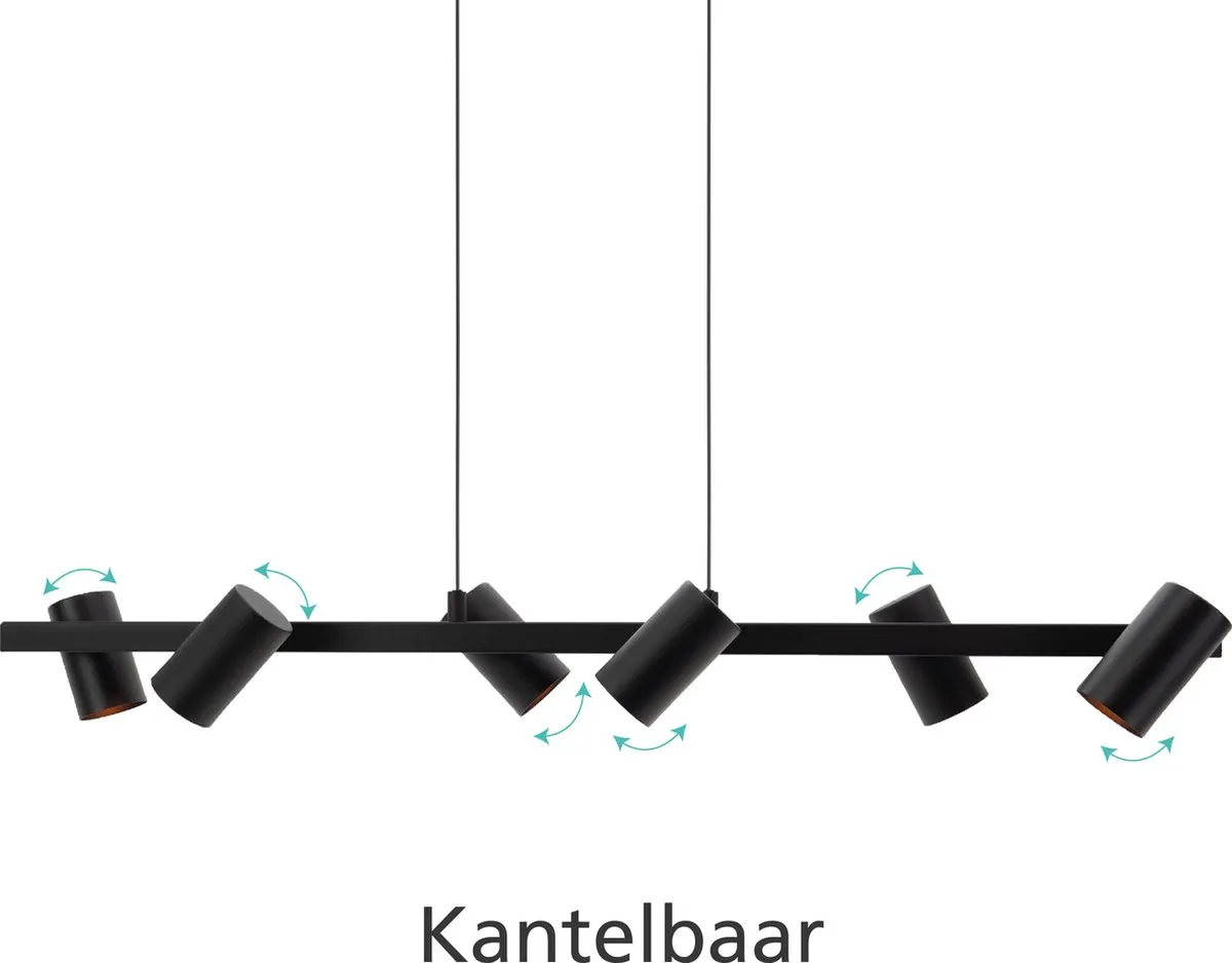 Eglo Gatuela 1 Hanglamp E14 - 116cm - Zwart