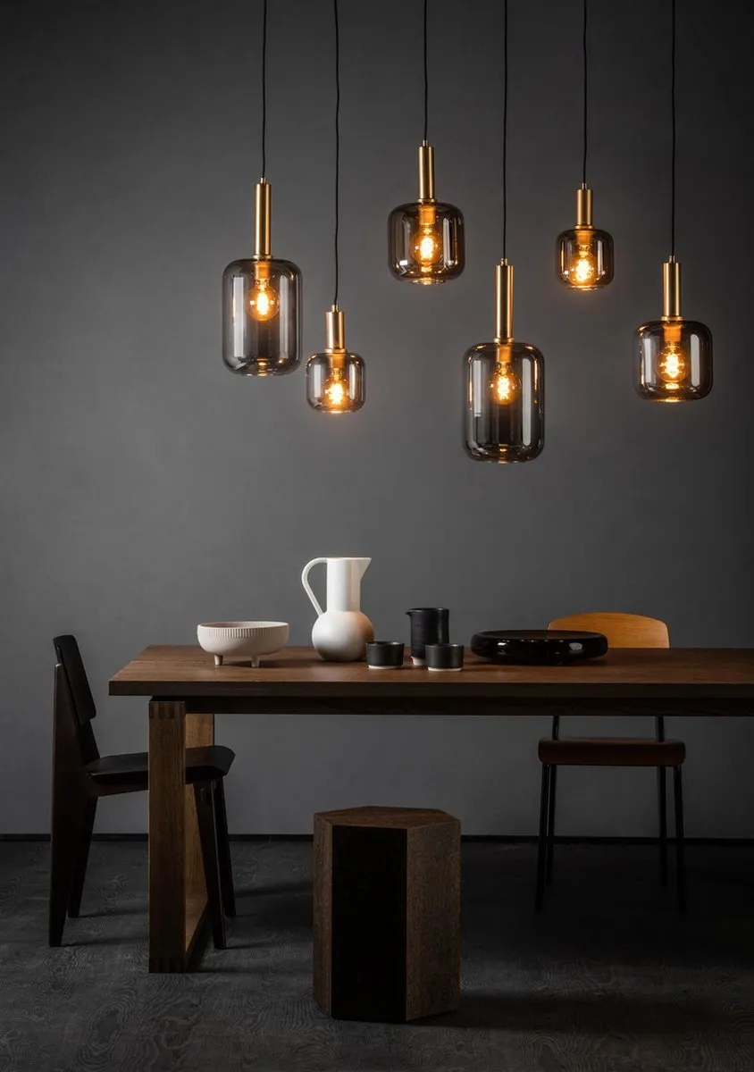 Lucide Joanet Hanglamp 6xE27 - Fumé