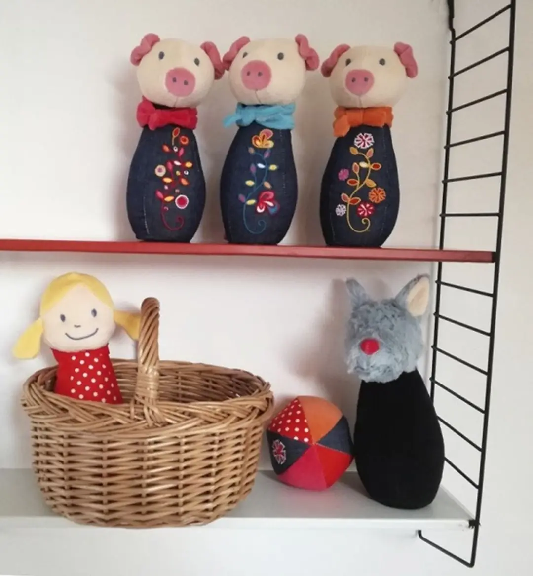 Egmont Toys Bowlingset Wolf 18cm - Meerkleurig