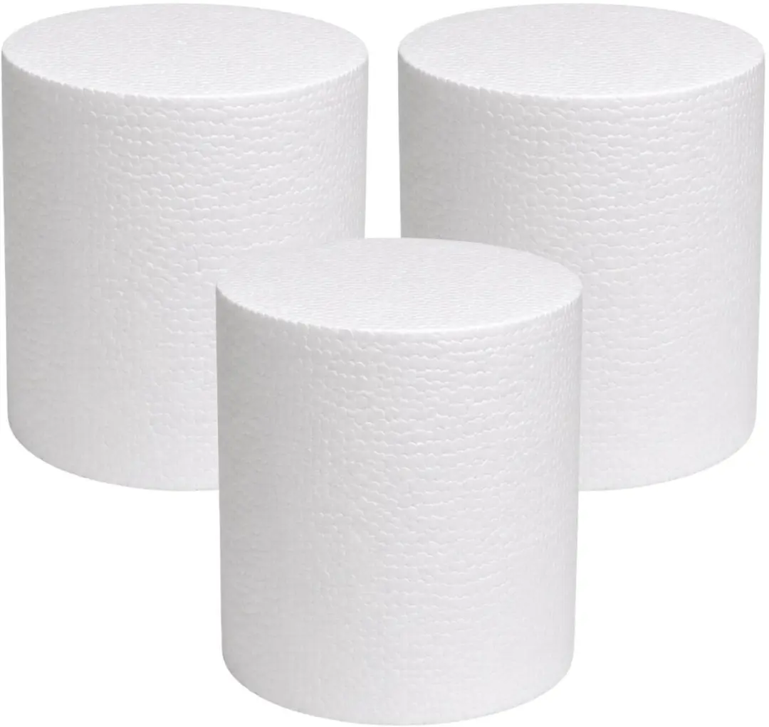 Bellatio Design Piepschuim Cilinders 3 Stuks