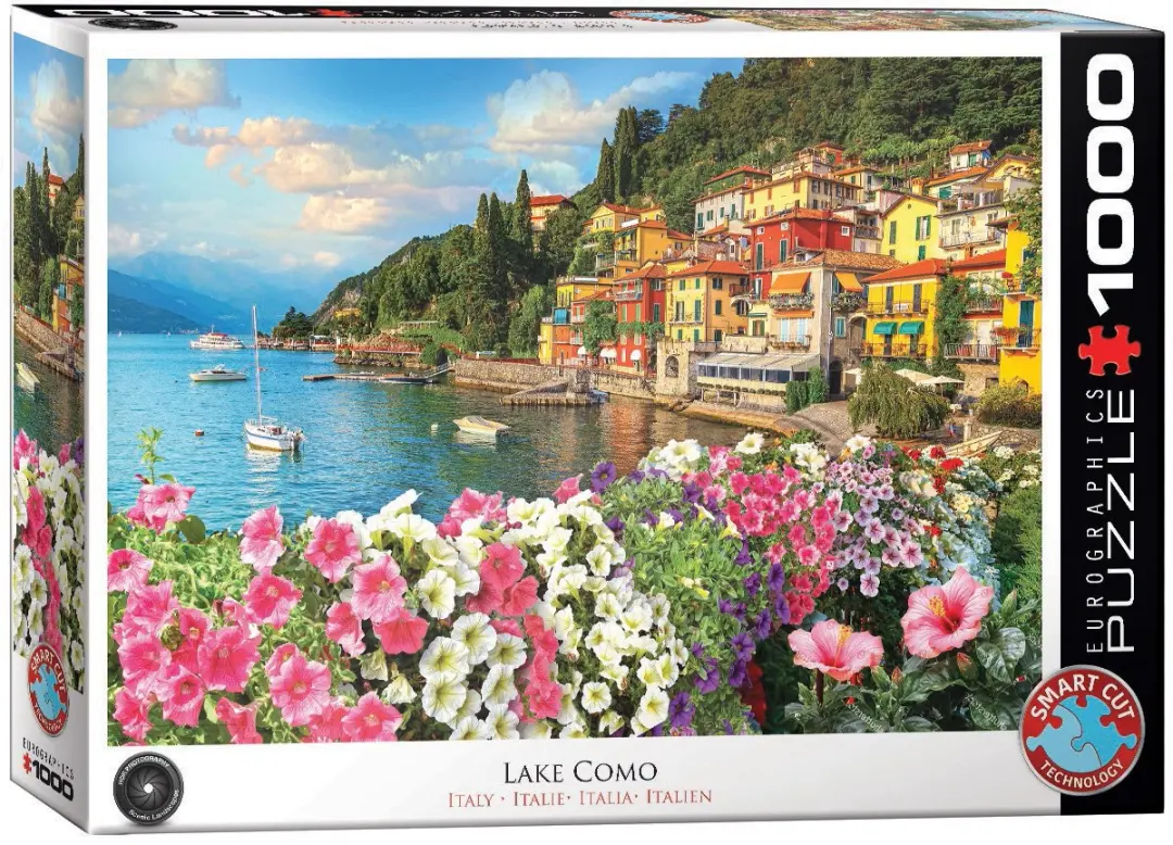 Eurographics Comomeer Italië 1000 Stuks Legpuzzel - HDR Fotografie - Meerkleurig