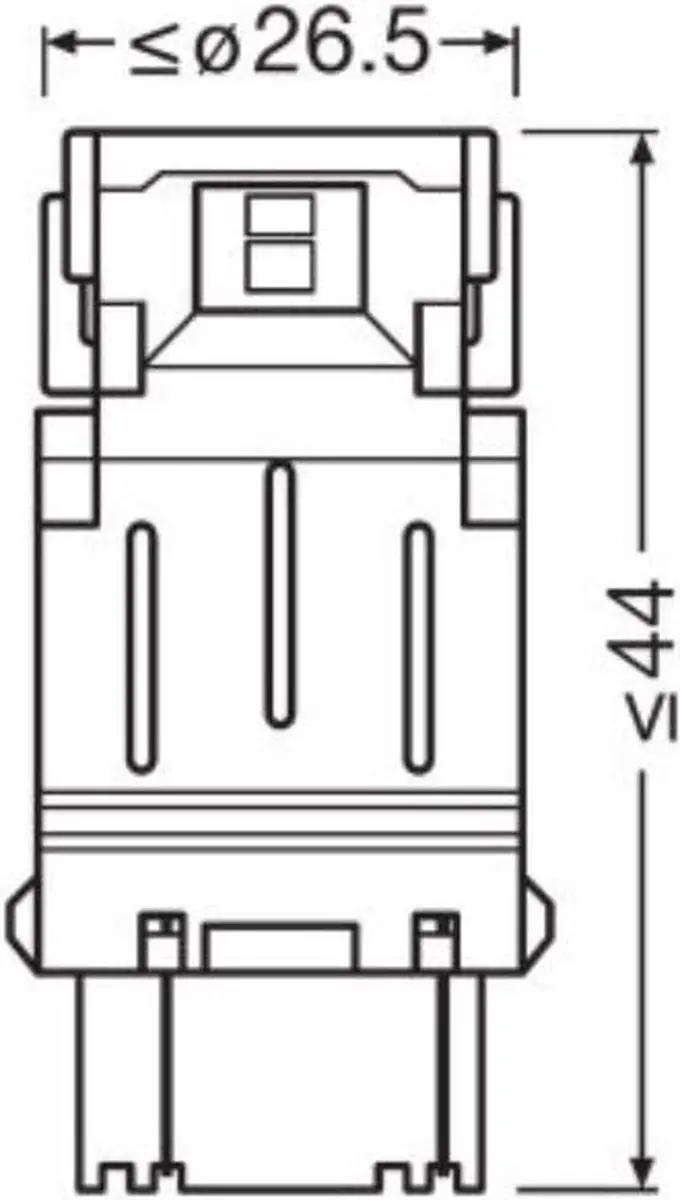 Osram P27/7W LED Retrofit Oranje 12V - 2 Stuks