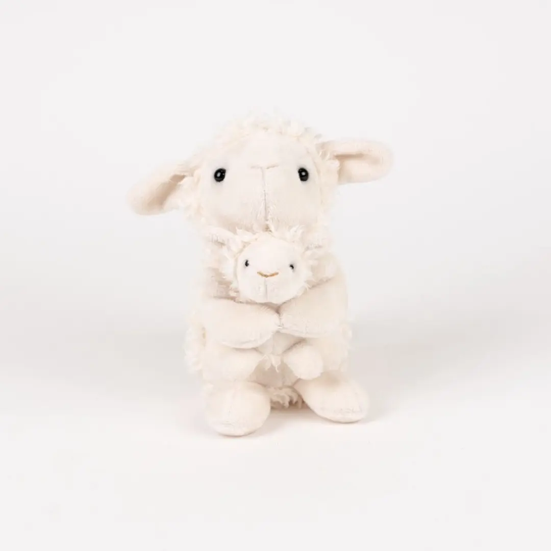 Egmont Toys Knuffel Schaap Pluche Speelgoed - 15x15x12cm - Meerkleurig - afbeelding 2 van 3