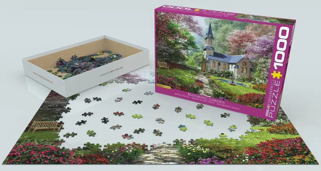 Eurographics Bloeiende Tuin Dominic Davison Legpuzzel 1000 Stuks - 68x48cm