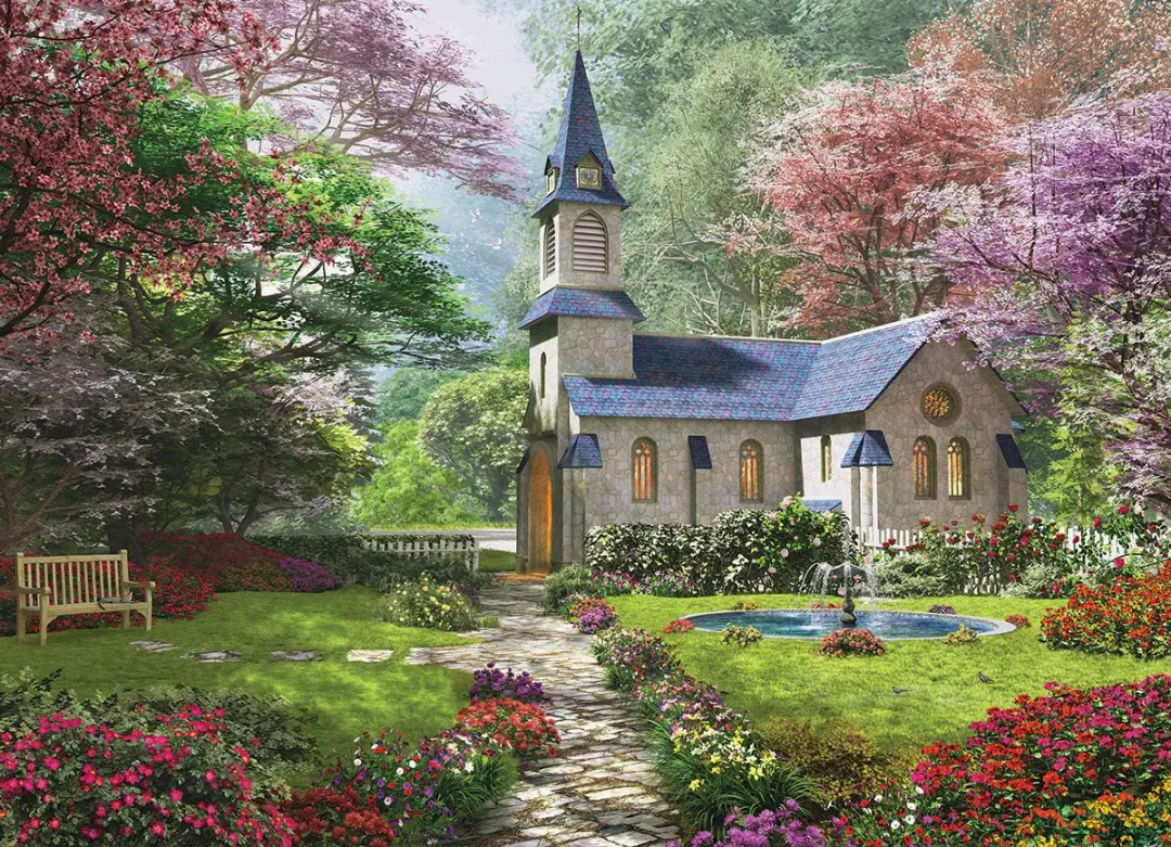 Eurographics Bloeiende Tuin Dominic Davison Legpuzzel 1000 Stuks - 68x48cm