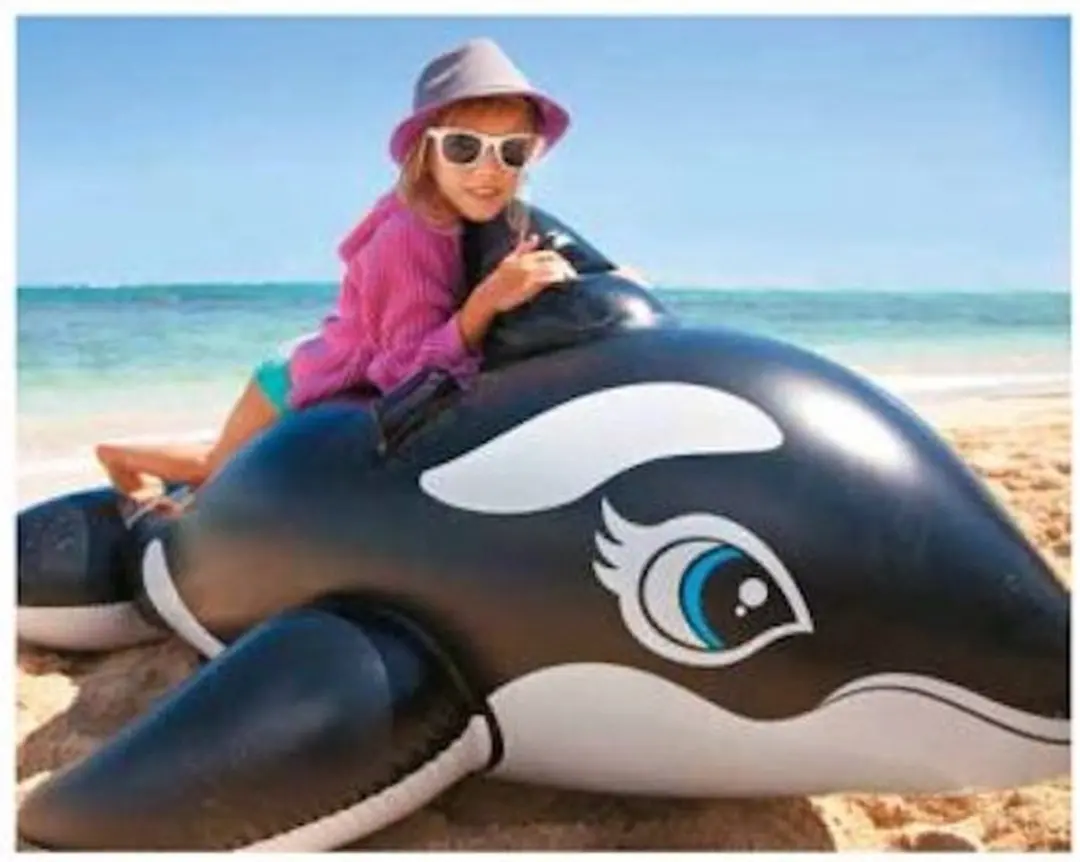 Intex Walvis Rideon 193x119cm Opblaasbare Orka - Multikleur