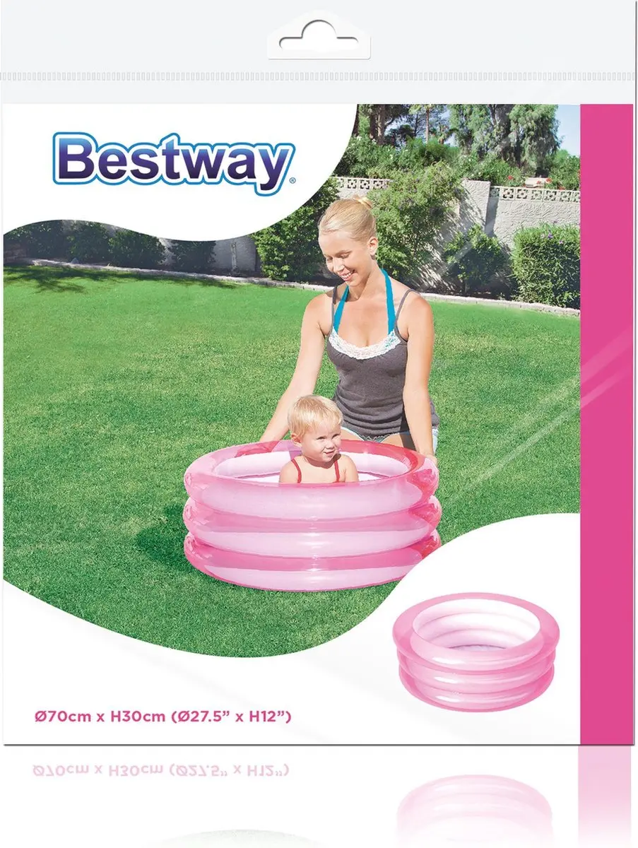 Bestway Opblaaszwembad 70x30cm Roze - afbeelding 6 van 6