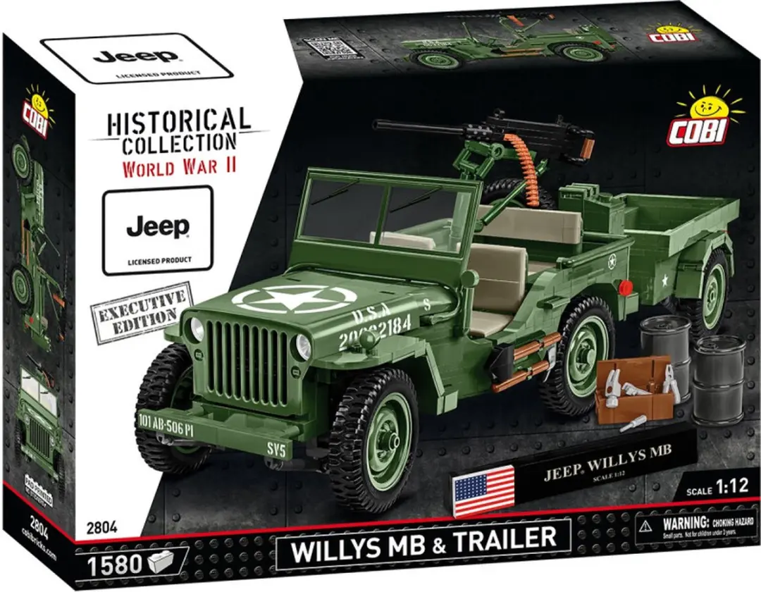Cobi 2804 Willys MB + Trailer & M2 Gun