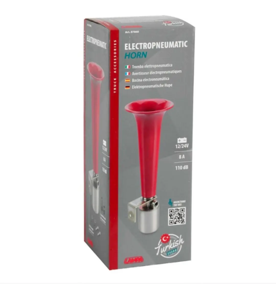 Lampa Elektropneumatische Hoorn 12/24V 8A - Rood