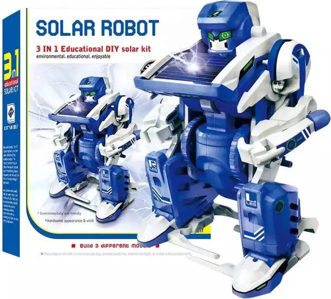 360 Toys TXMR-264 Robot Bouwpakket 3-in-1 Solar - 190 Stuks - Blauw