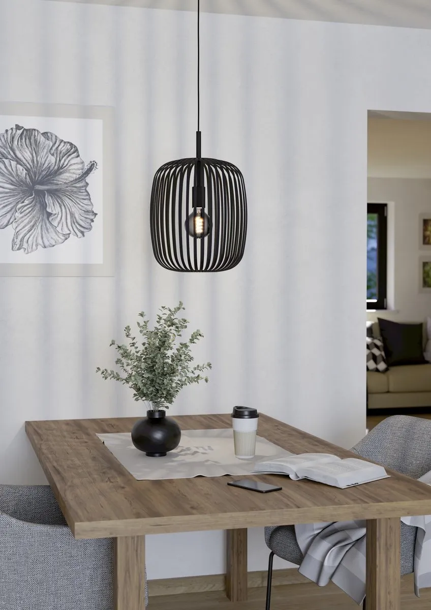 Eglo Romazzina Hanglamp E27 - Ø32,5cm - Zwart