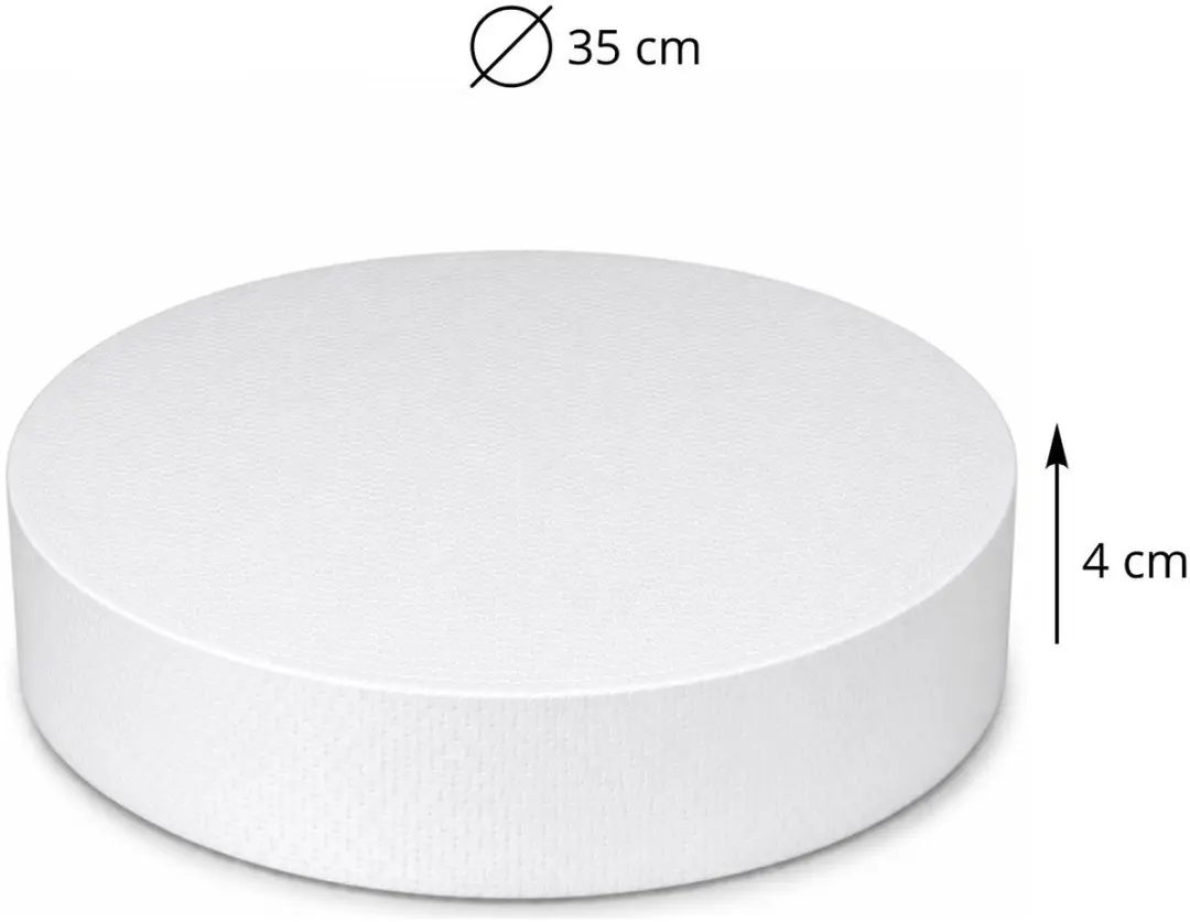 Bellatio Design Piepschuim Cirkel D35 x 4cm - Wit