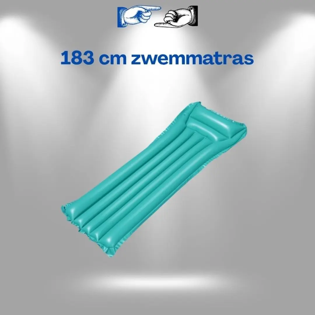 Bestway Opblaasbaar Zwemmatras 44007 Green 183cm - Turquoise