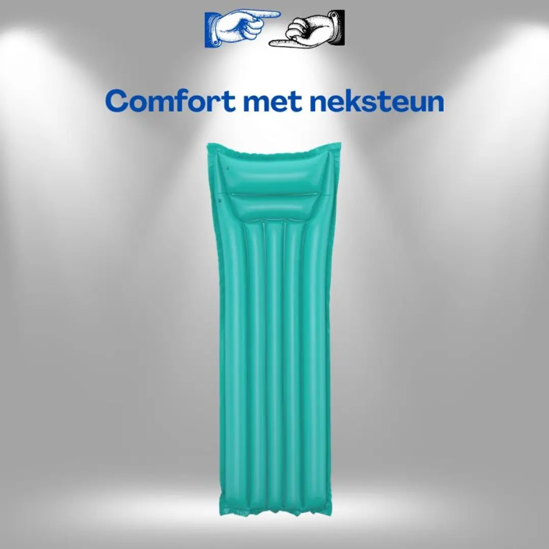 Bestway Opblaasbaar Zwemmatras 44007 Green 183cm - Turquoise