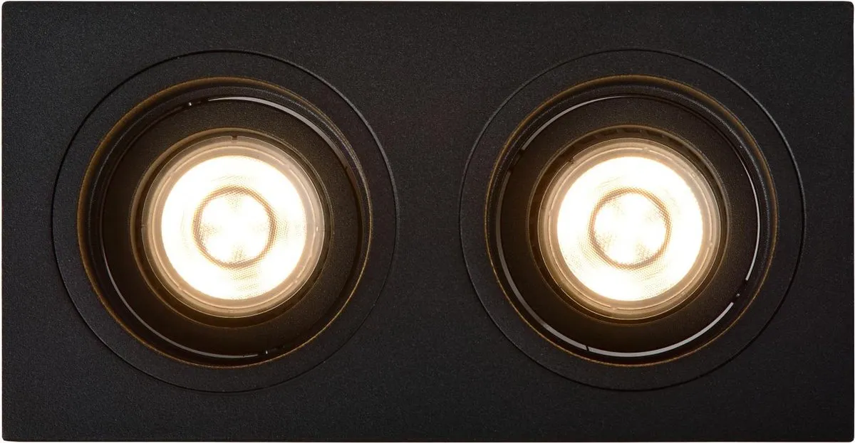 Lucide Embed Inbouwspot 2xGU10 - Zwart