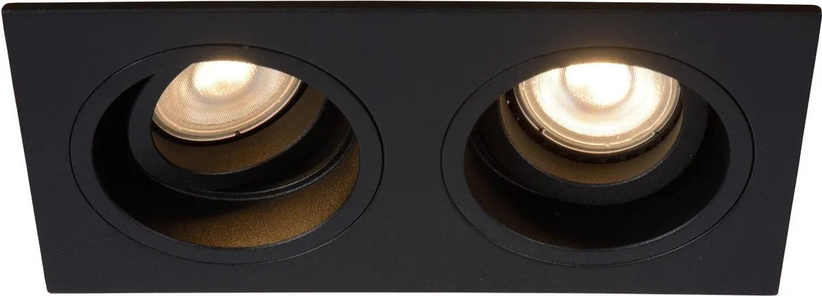 Lucide Embed Inbouwspot 2xGU10 - Zwart