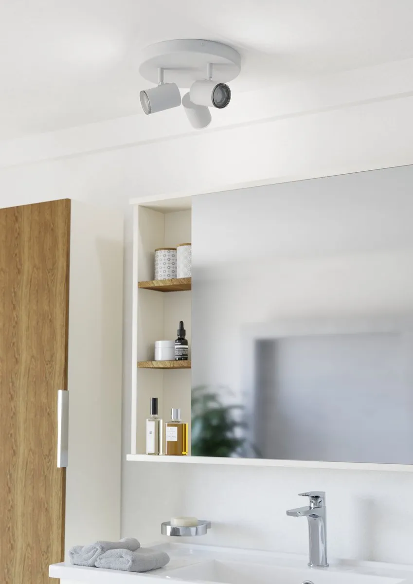 Eglo Consuma 1 Spot Badkamer GU10 - 3x Ø25cm Wit