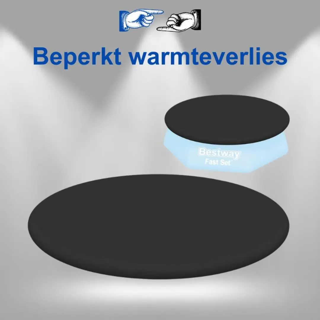 Bestway Zwembad Afdekzeil 58032 - 244cm Zwart - afbeelding 4 van 4