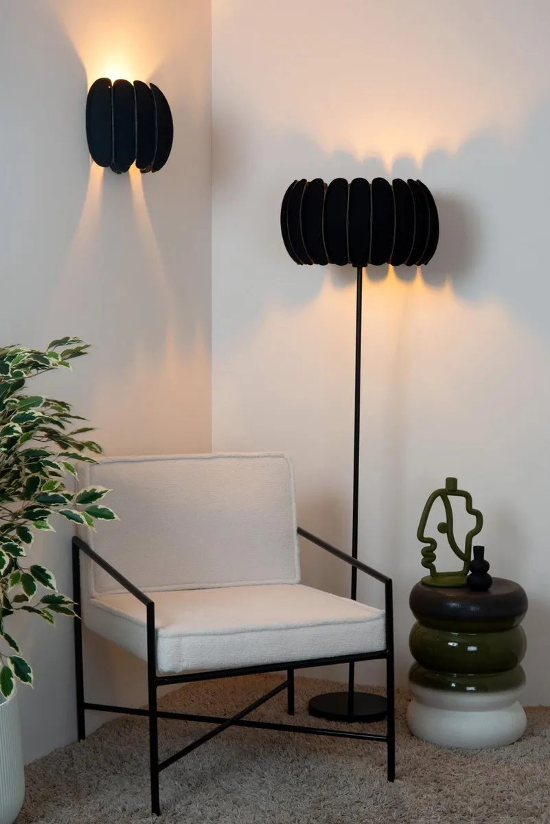 Lucide Spencer Vloerlamp Ø40cm - Zwart