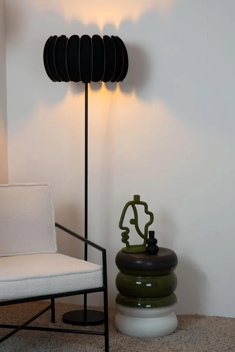 Lucide Spencer Vloerlamp Ø40cm - Zwart
